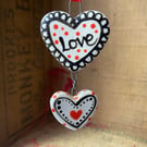 Ceramic illustrated love hearts