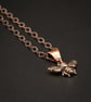 Copper bee charm handmade pendant necklace , copper jewellery - Image 1