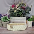 Glasses or trinket basket, hand crocheted 