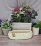 Glasses or trinket basket, hand crocheted  - Image 1