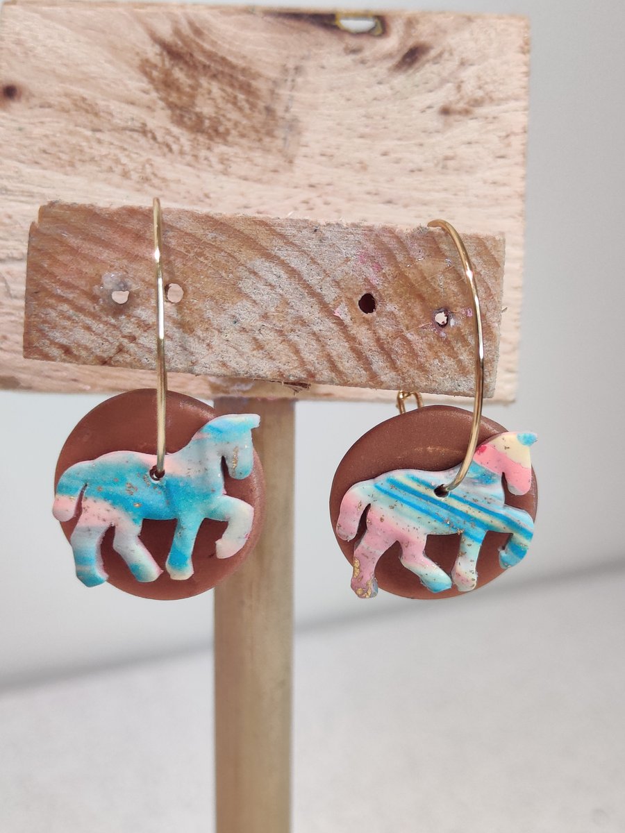 Pony hoop earrings 