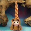 Spring Sale ... HighHat Gnome 'Toby' Magic! OOAK Sculpt by artist Ann Galvin 