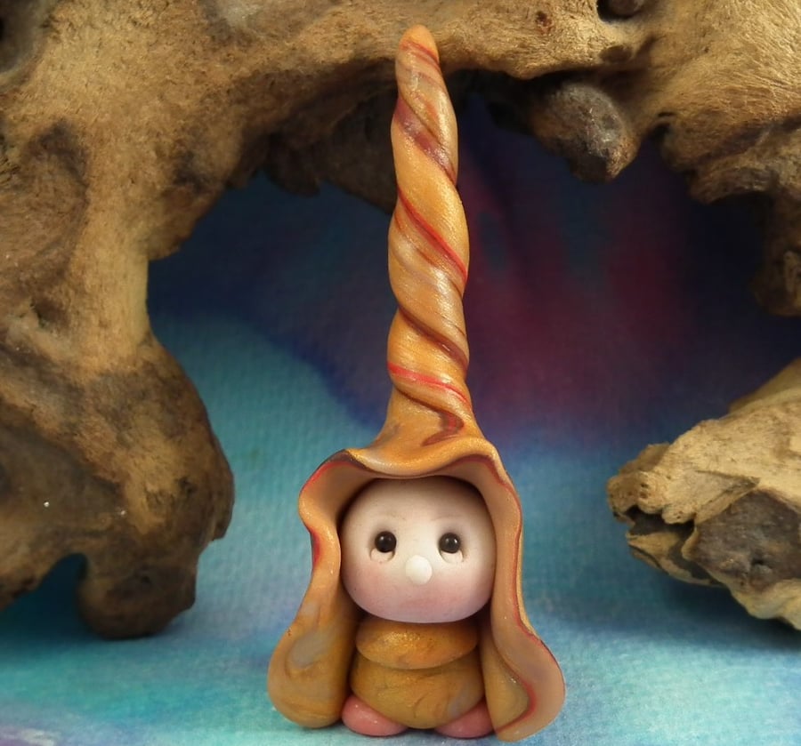 Spring Sale ... HighHat Gnome 'Toby' Magic! OOAK Sculpt by artist Ann Galvin 