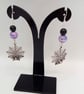 Silver Plated Spider's Web Earrings with Choice of Bead Colours, Spider Earrings - Image 7