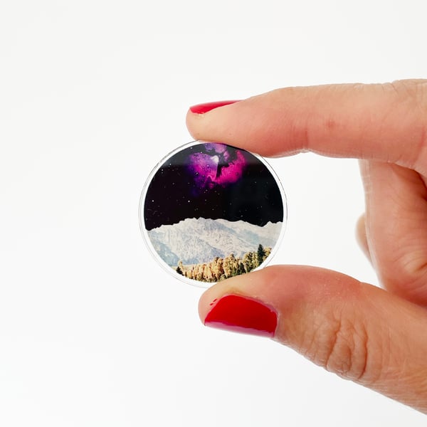 Space Acrylic Brooch