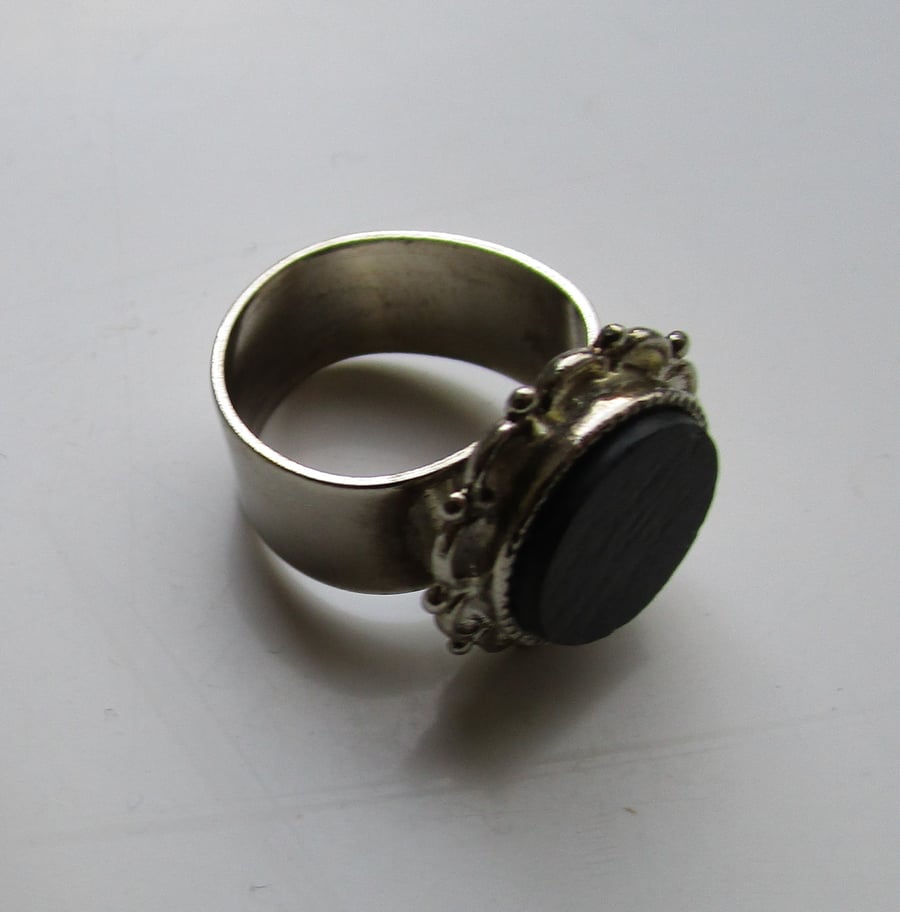 Welsh Slate Adjustable Ring