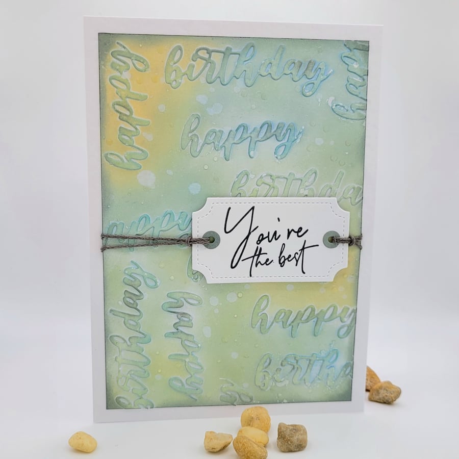 Birthday Greeting Card - cards, textured, handmade