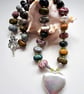 Designer Chunky Fancy Jasper & Peridot Necklace  - Image 2