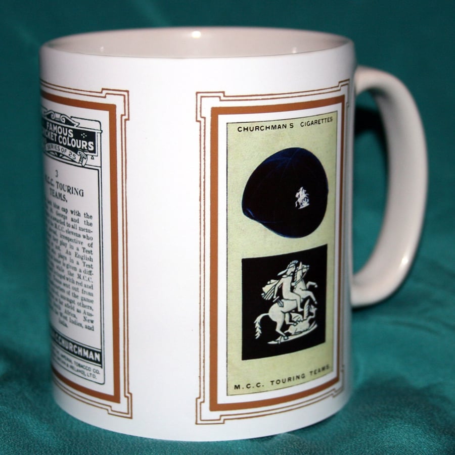 Cricket mug MCC Touring Teams 1928 cricket colours vintage design mug