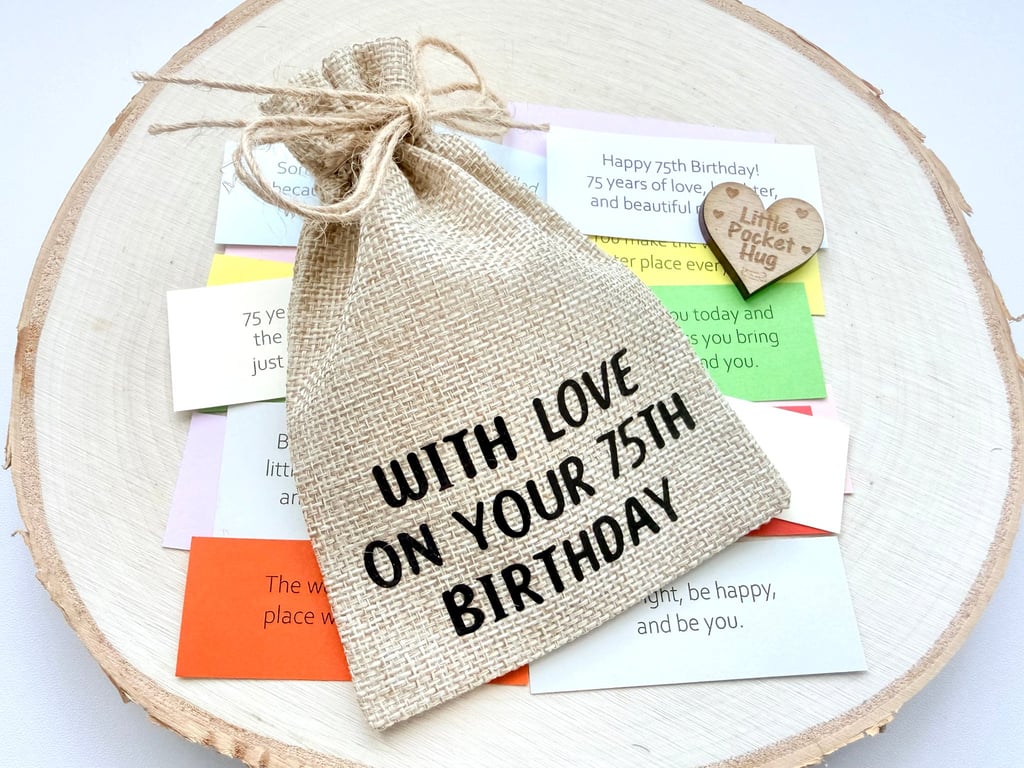 75th Birthday Keepsake Quote Gift, 31 Quotes, Turning 75 Milestone Present 