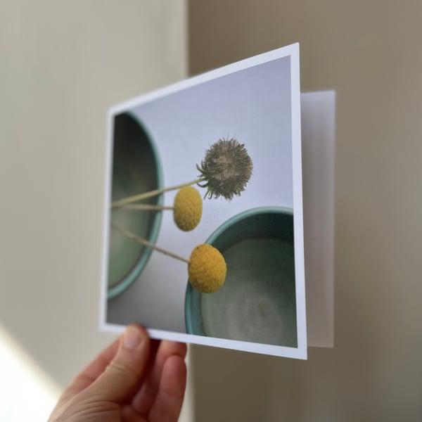  Set of three greeting cards - Swift, bowls and bud vase