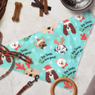 Pet bandana, Christmas pet bandana, Xmas gift for dog, Santa Paws, Festive pets