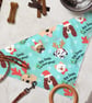 Pet bandana, Christmas pet bandana, Xmas gift for dog, Santa Paws, Festive pets
