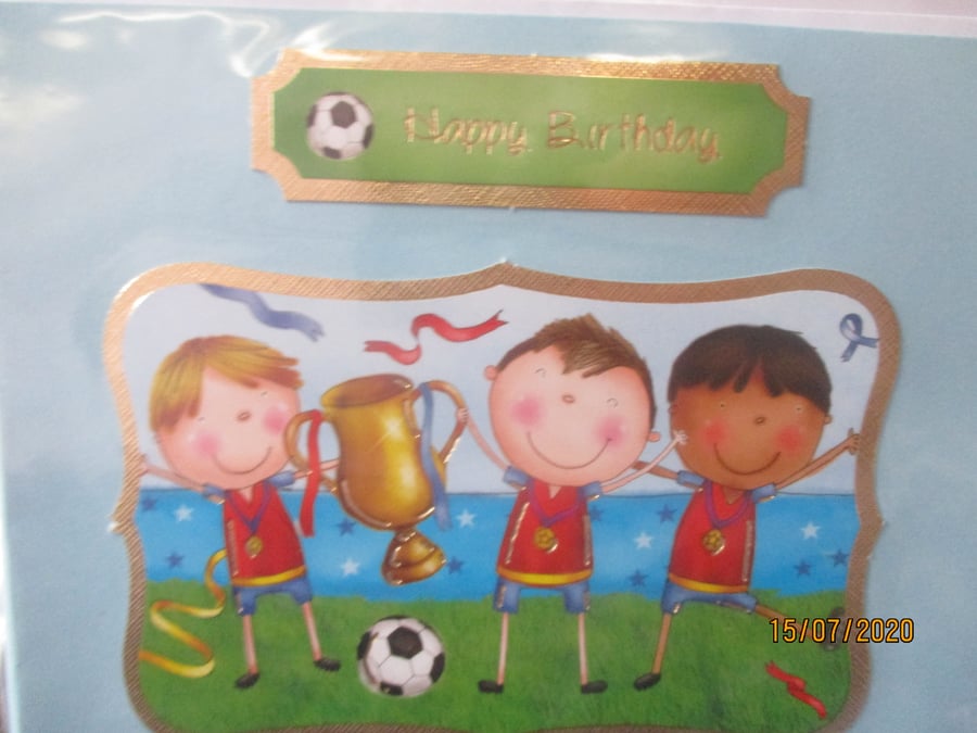 Happy Birthday Football Win Card
