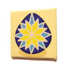 Egg Fridge Magnet with Blue and Yellow Patterned Egg