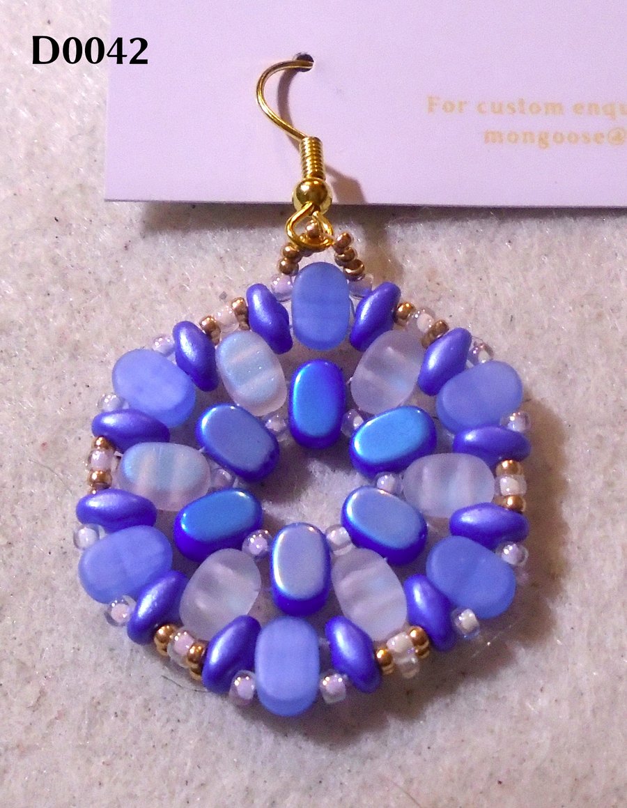 Hexagonal bead earrings (customisable)