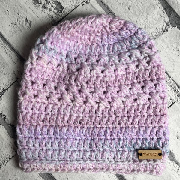 Pink and Purple Beanie
