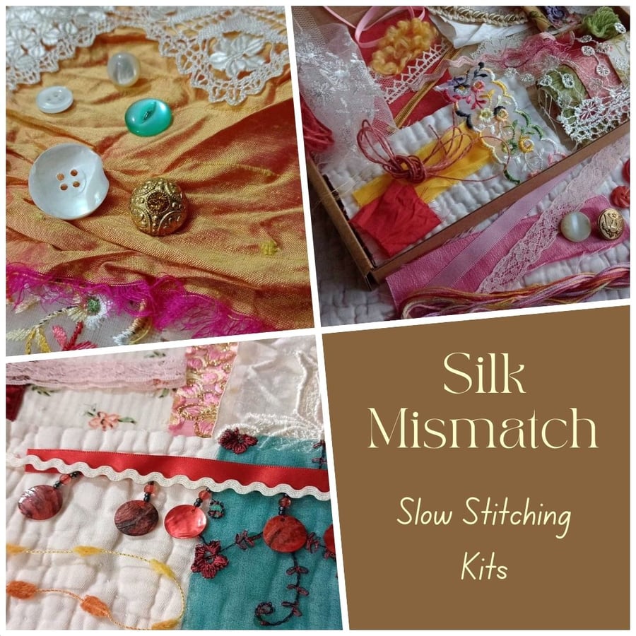Silk Mismatch - Slow Stitching kits - Perfectly Imperfect