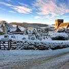 Snowshill Village Winter Landscape Cotswolds Photograph Print