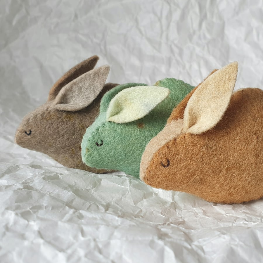 Custom Day to Night Felt Bunny Rabbit - your choice of colour