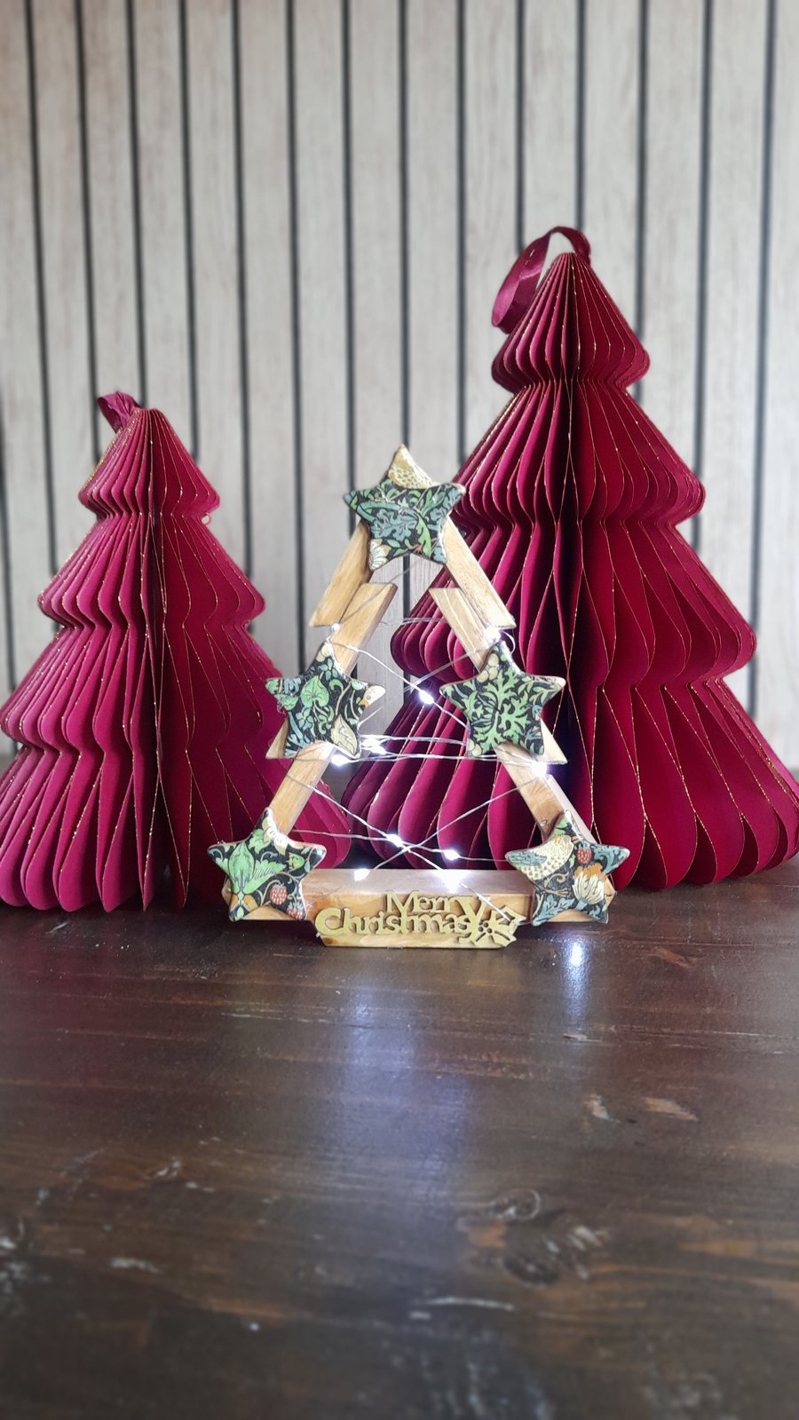 Wooden Light Up Christmas Tree