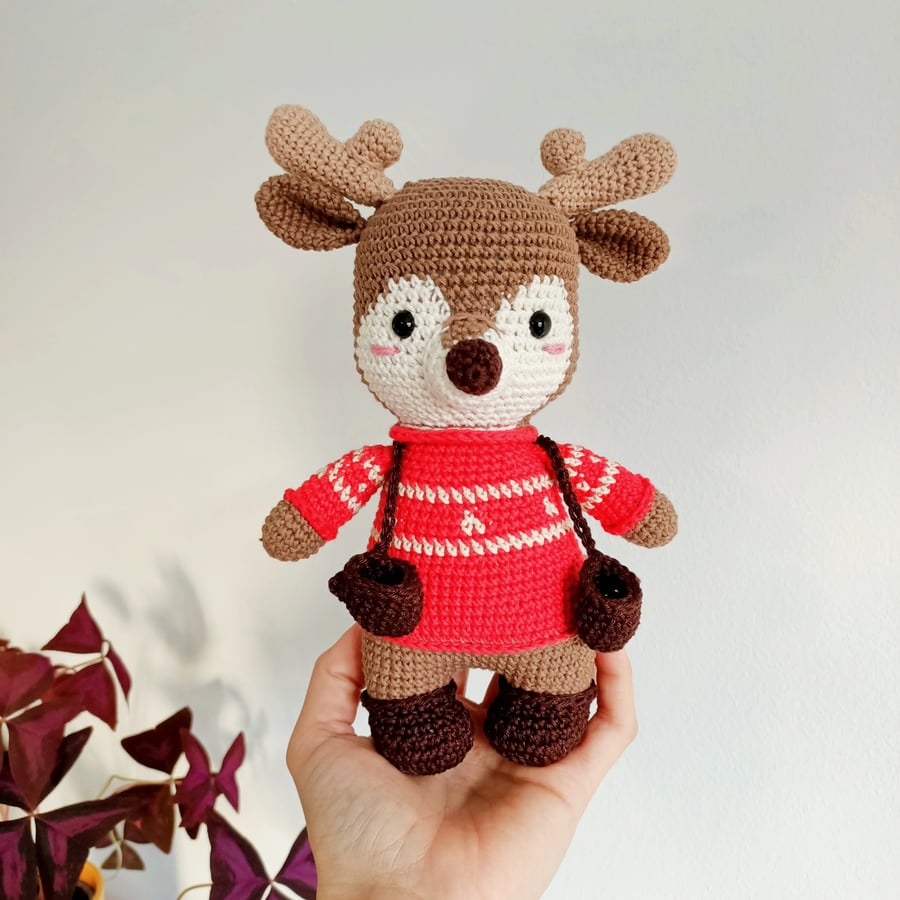Reindeer Toy Crochet Soft Amigurumi