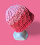 Crocheted Spiral Post Beanie Hat - Image 1