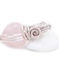 Rose quartz silver plated wire wrapped pendant - Image 4