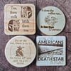 Star Wars inspired coasters - Choice of designs - ideal for Fathers Day