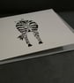 Zebra fun style blank greetings card  - Image 2