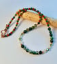 Moss Agate & Red Jasper Necklace, Birthday, Anniversary, Gifts For Her - Image 1