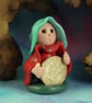 Tiny Thrupenny Bit Gnome 'Erin' with 1952 threepenny piece OOAK Sculpt - Image 2