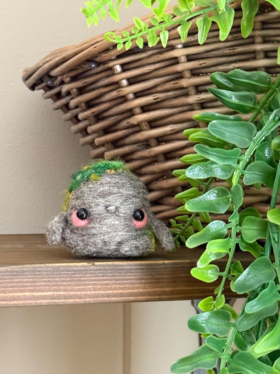 Mossy Rock Needlefelted Art Doll