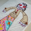 fancy zombie lady embroidered notebook