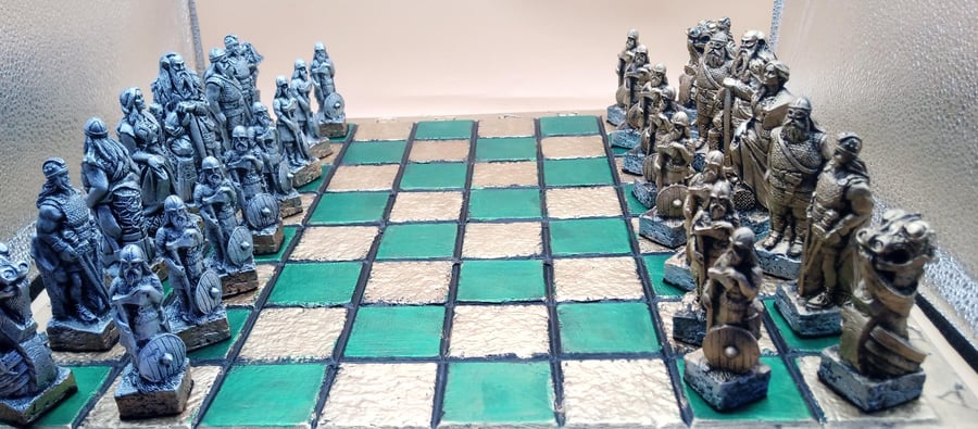 Viking Chess set, (pieces only)  Ornamental, Board Game, 