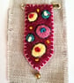 OOAK Needle felted & hand embroidered safety pin brooch. (No.6) - Image 2