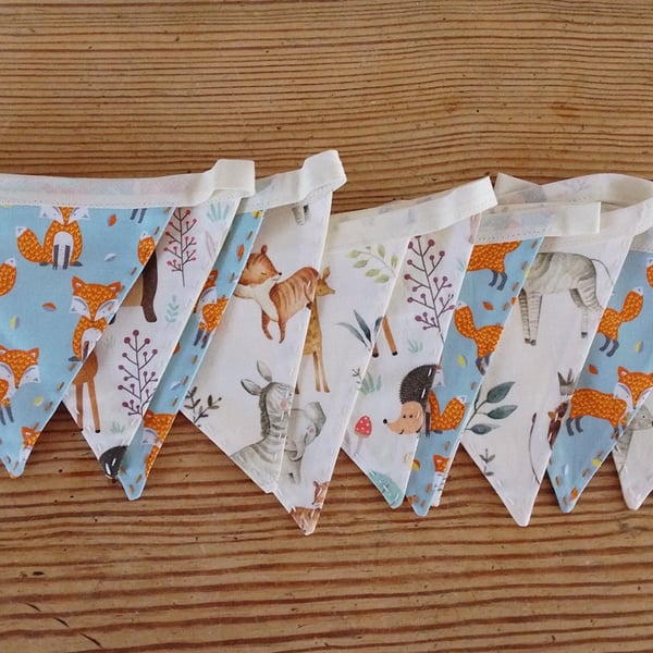 Handmade mini bunting in an animal theme.