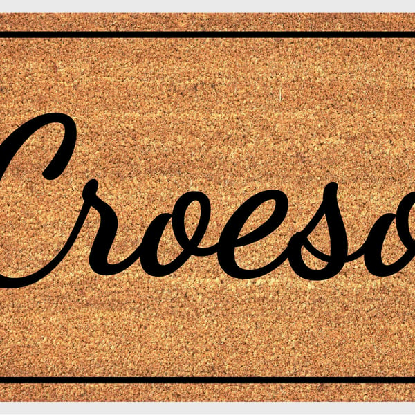 Croeso Door Mat - Welsh Croeso Welcome Mat - 3 Sizes