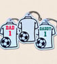 Dad Football Shirt Hanging Charm - Embroidered Football Decoration