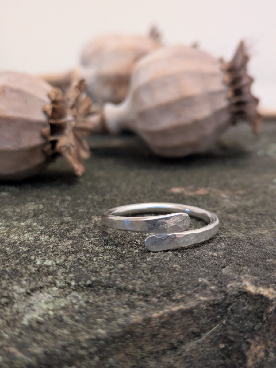 Sterling silver wrap ring 