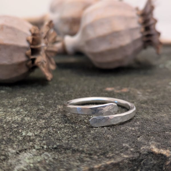 Sterling silver wrap ring 