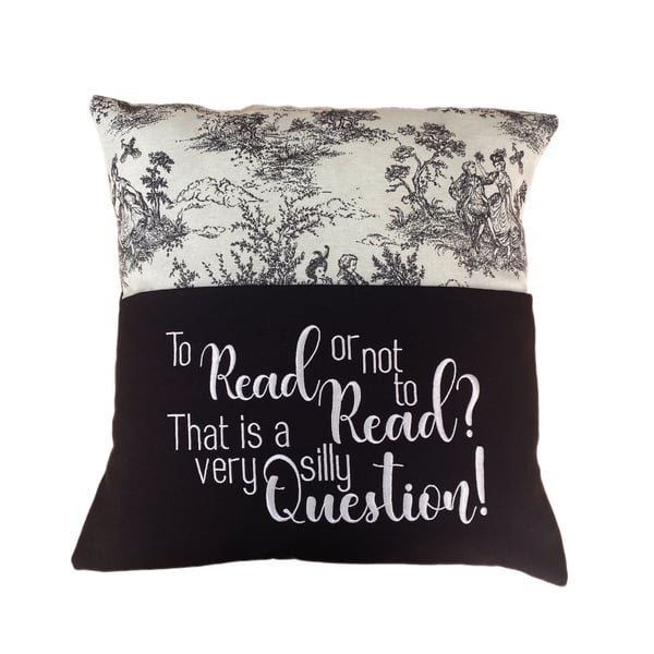 Vintage Book Cushion, Shakespeare themed cushion, book cushion, reading pillow, 