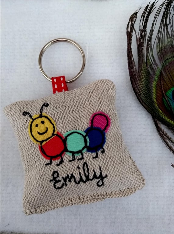 Caterpillar Keyring with optional Lavender Scent - Personalised Party Favour