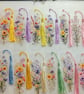 Acrylic floral themed bookmark with tassel 