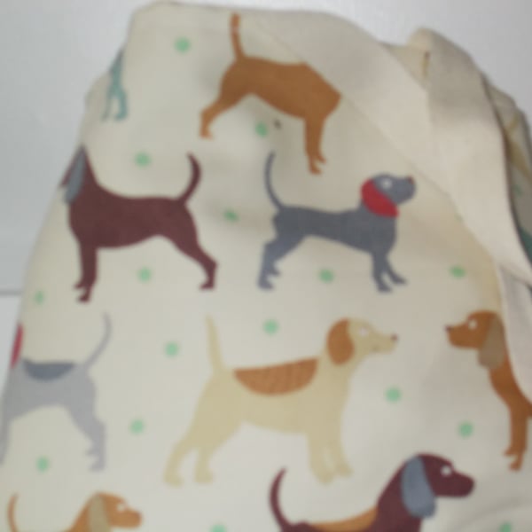 Mini tote bag printed with dogs
