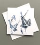 4 cards hand printed hedgerow design - Image 2