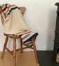 BLANKET , throw . Wool blend . Stripes .Cot , stroller, nursery . - Image 1