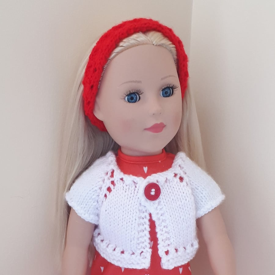 KNITTING PATTERN PDF Red Headband for Doll