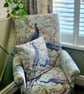Laura Ashley Newquay Check Fabric Armchair Chair Accent Grey Yellow Adult Small - Image 9