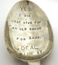 Deal With It, Joke Xmas Gift, Old Spoon, Hand Stamped - Image 1